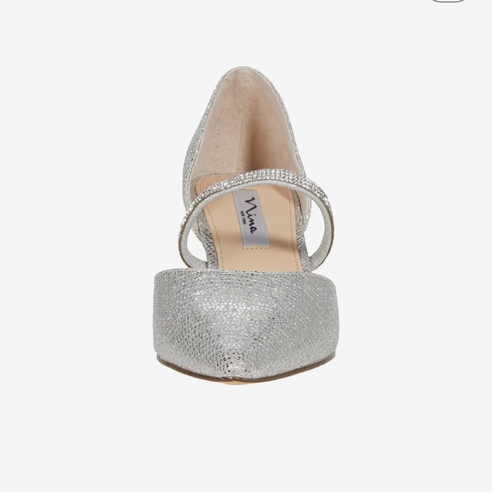 NEW NINA SILVER SHIMMER BRYSTOL D'ORSAY DRESS PUMP SIZE 9 - Picture 8 of 15